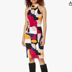 Trina Turk Women's Geometric Printed Ponte Midi Dress size 12